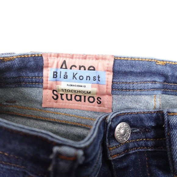 Acne Studios Peg Indigo Jeans Women's 26 (26x28) Skinny Stretch Made in Italy - Picture 3 of 13